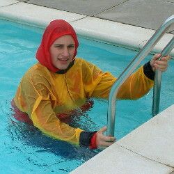 Anorak for swim training in pool